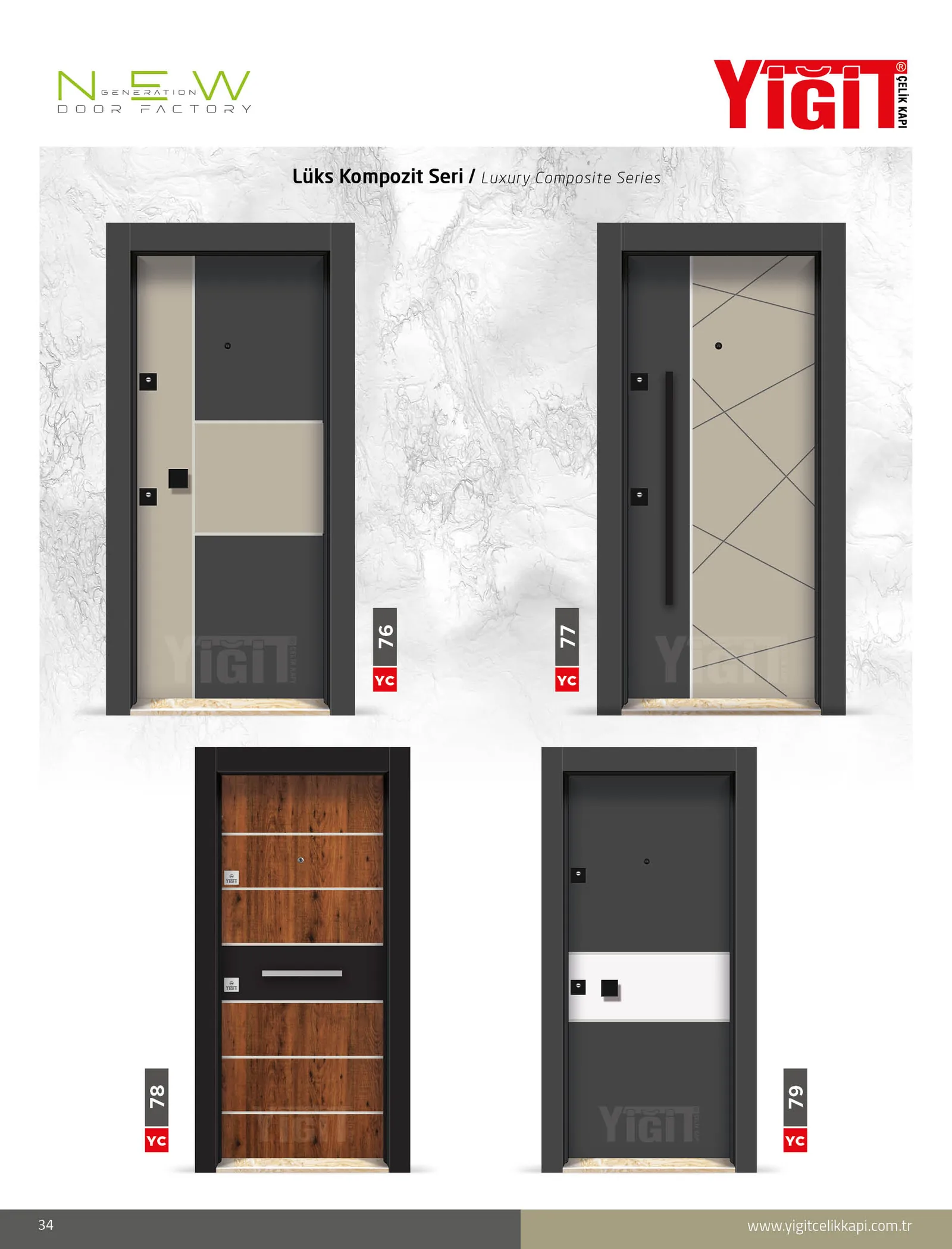 YC 76 Çelik Kapı - Lüks Kompozit Seri | Uzman Çelik Kapı Isparta